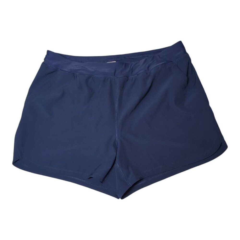 Lands End Board Shorts Women's Plus Size 5" Swim Bottom Pool Beach Navy Blue 24W